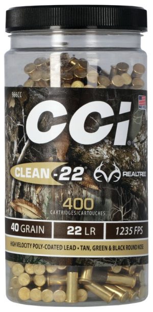 CCI 22LR HV TARGET CLEAN-22 REALTREE  40GR LRN 400CT BTL