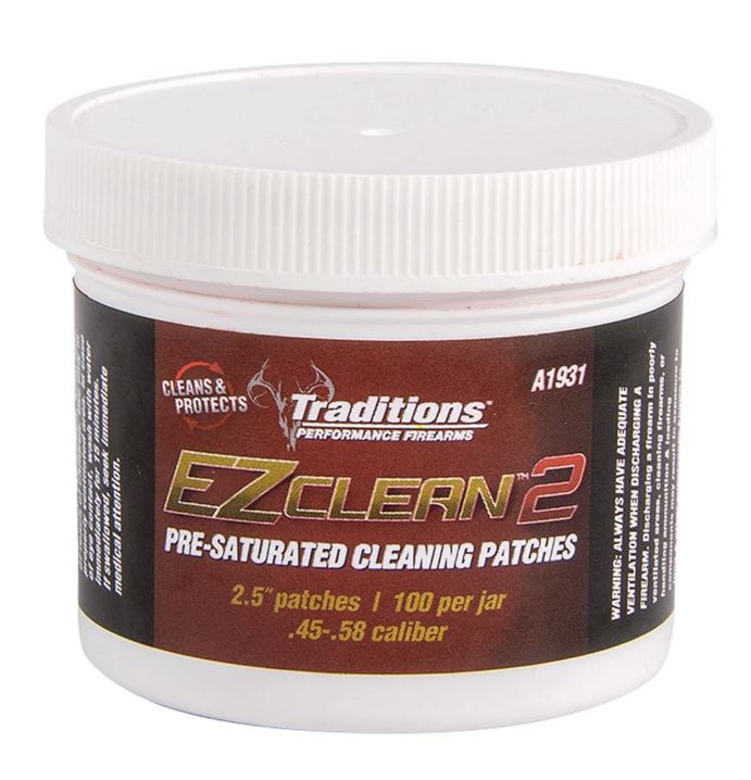 TRADITIONS EZCLEAN2® PRE-SATURATED CLEANING PATCHES 100/JAR