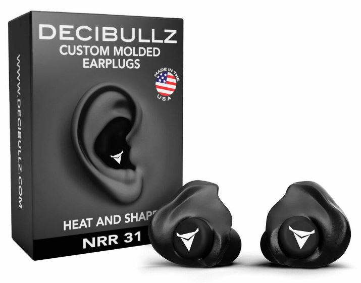 DECIBULLZ CUSTOM MOLDABLE EARPLUGS, NRR 31 BLACK
