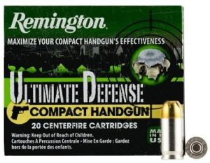REM. c.380 AUTO 102GR brass jacketed hollow point (BJHP) 20R
