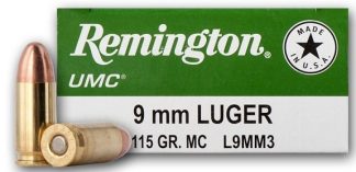 REM. UMC c.9mm LUGAR 115GR. MC