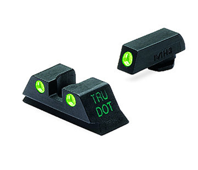 MEPROLIGHT GLOCK 9/357SIG/40/45GAP G/G FIXED SET TRU-DOT NIG
