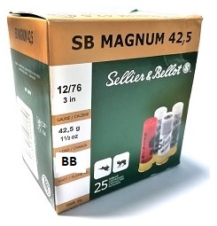 S & B (211603) 12 ga. 3” 1 1/2 oz #BB BUCK SHOT MAGNUM 99 PL