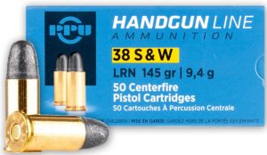 PRVI  c.38 S&W,  145gr LRN 50 Rnds