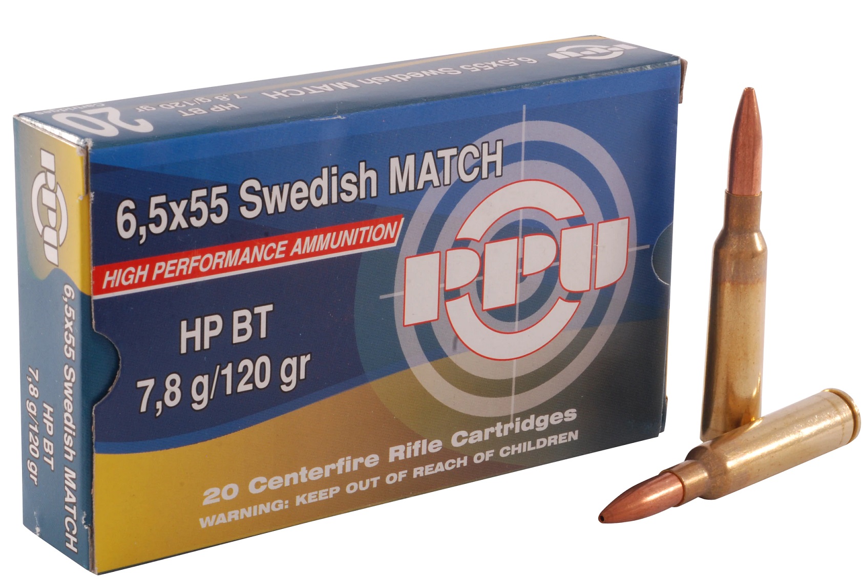 PRVI **MATCH* 6.5×55 Swedish HPBT 120gr 20Rnd