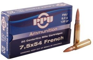 PRVI c.7.5X54 MAS FMJ 139gr 20 rds