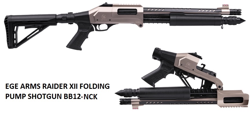 EGE Folding Shotgun RAIDER XII BREAK PUMP, 12GA, 13″