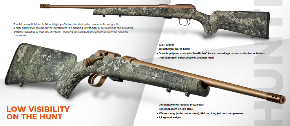 CZ 457 HUNTER VEIL 22 LR 20″ TRUETIMBER STRATA CAMO