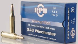 PRVI Rifle Ammo 243 WIN SP 100gr 20 rds