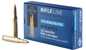 PRVI Rifle Ammo 270 WIN SP 150gr 20 rds