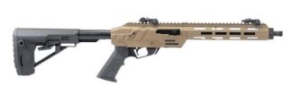 ADLER RF224 SEMI AUTO RIFLE, 22LR, 11.7"BBL, 26.3"OAL, FDE C