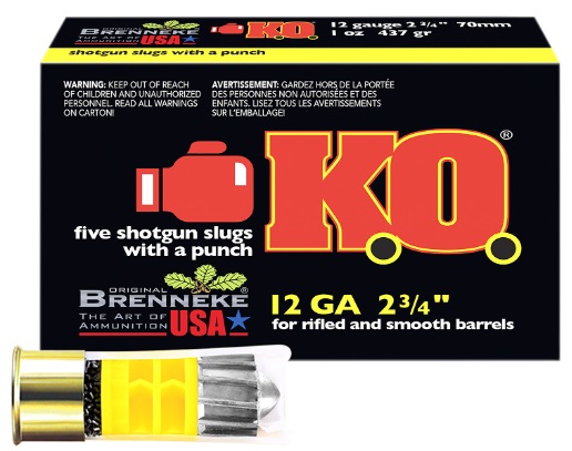 Brenneke SL122KO K.O. 12Gauge 2.75″ 1oz Slug 5pk