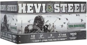 HEVI-SHOT HEVI STEEL 12 GA 3 IN 1.25 OZ #3 100 PACK