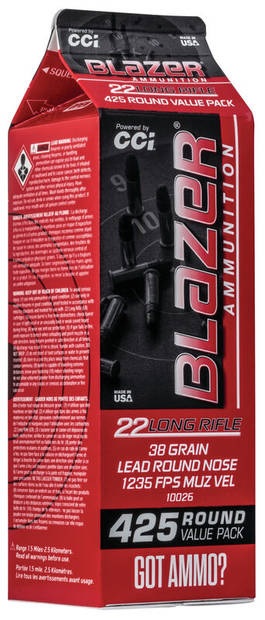 CCI BLAZER 22 LR 38GR LRN 425 POUR PACK