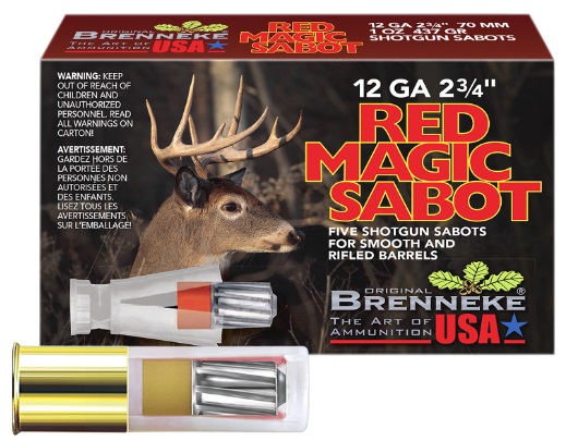 Brenneke SL122RMS Red Magic 12Gauge 2.75″ 1oz Sabot Slug 5pk