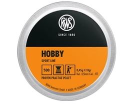 RWS HOBBY c.177 PELLETS TIN OF 500 (CLAM PACK, CTC ONLY)