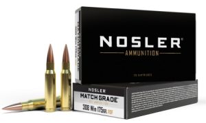 NOSLER 308 WINCHESTER 175GR RDF HPBT (20 CT.)