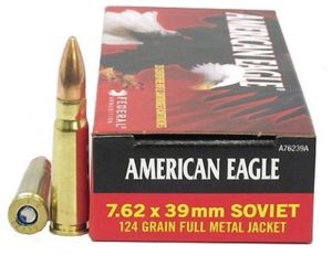 FED. A.E. 7.62X39 124GR. FMJ 20 round box