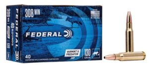 FED 308 WIN130 GR JHP ”VARMINT / PREDATOR” 40rds
