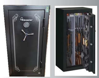 SCORPIO SAFE, 24 GUNS, BLK. (59" HEIGHT)