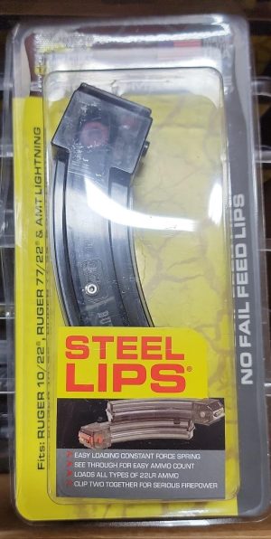 Butler Creek Steel Lips 25/10rds Mag. Fits Ruger 10/22, SMK