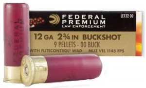 FED. 12 ga. 2-3/4” 00B 8 Pellet 1145fps