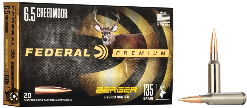 FED  6.5 CREEDMOOR 135 GR BERGER HYBRID HUNTER