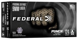 FED 9MM LUGER 124GR PUNCH JHP 50RD
