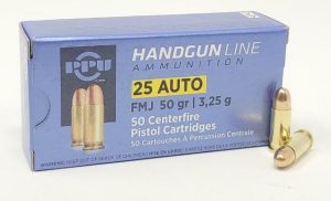 PRVI .25 AUTO FMJ 50GR
