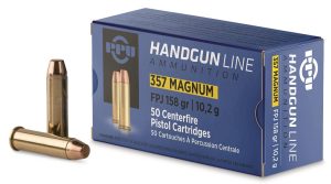 PRVI Pistol Ammo 357 Magnum FPJ 158gr 50 Rounds #A-339
