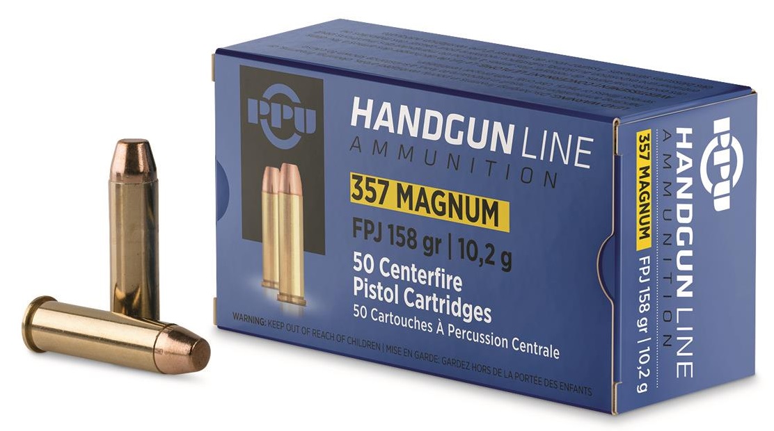PRVI Pistol Ammo 357 Magnum FPJ 158gr 50 Rounds #A-339