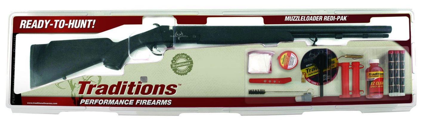 TRADITIONS BUCKSTALKER XT REDI-PAK SYN .50 / 24″ BLUED 40″