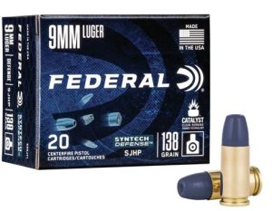 FED SYNTECH 9MM LUGER 138GR SJHP 20 RDS