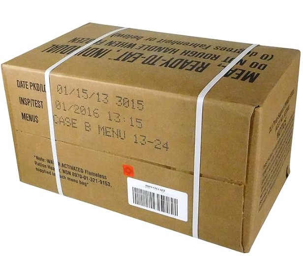U.S ARMED FORCES MRE 12 PACK W/ HEATERS ASSORTED MENU