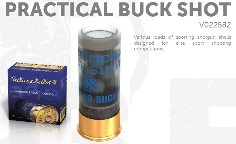 S & B 12 ga. 2 1/2″ (02258) SPORT 00 BUCK 25 ROUNDS