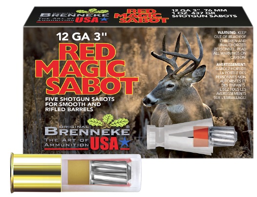 Brenneke SL123RMS Red Magic 12Gauge 3″ 1oz Sabot Slug 5pk