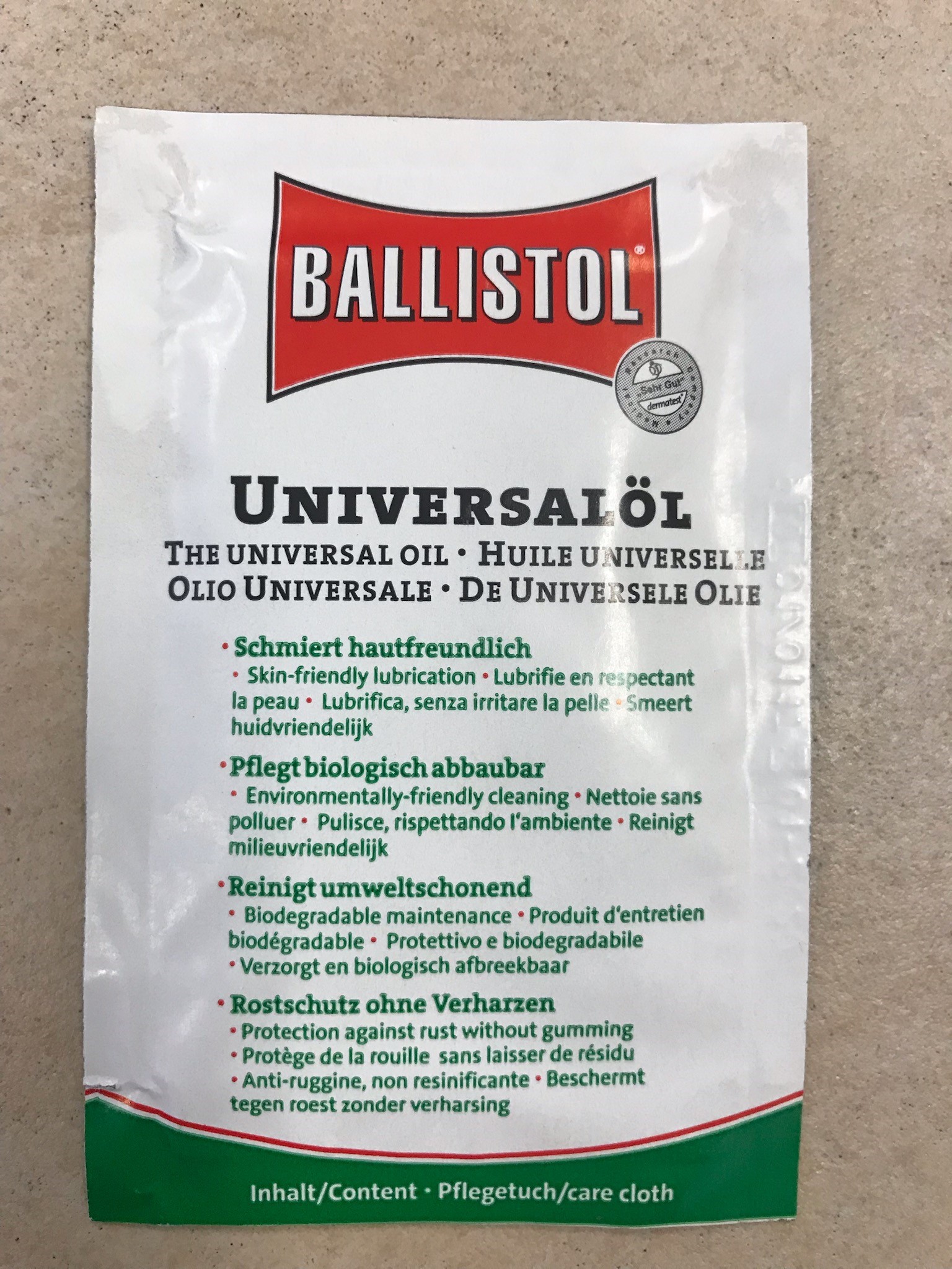 BALLISTOL Universal Oil wipe (single)