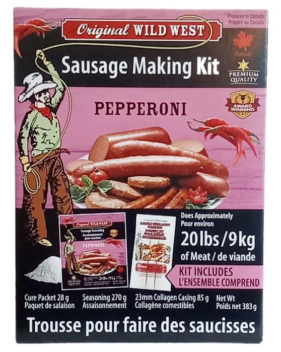 WILD WEST PEPPERONI SAUSAGE SEASONING KIT 383G