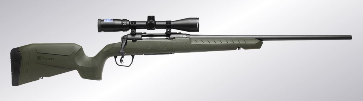 SAVAGE AXIS 2 XP GREEN 22-250 REM 22″ OD GREEN SYNTHETIC