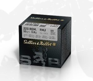 S & B c.223REM 55GR. 100 RDS FMJ M193