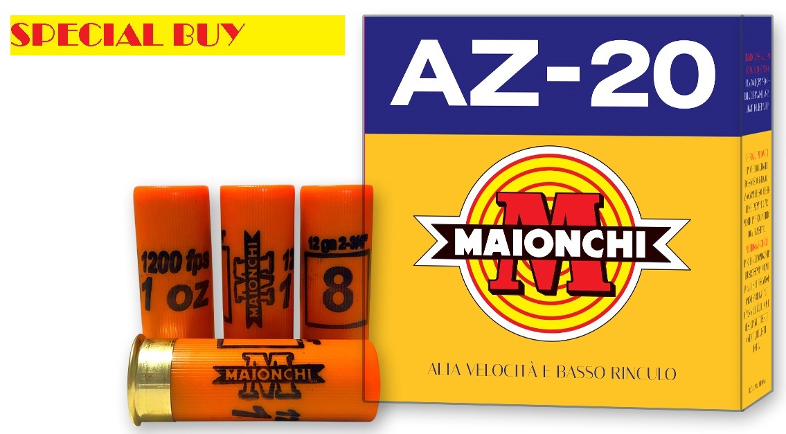 MAIONCHI SMOOTH 12GA 1 1/8OZ 1180 fps, 2 3/4”, #8
