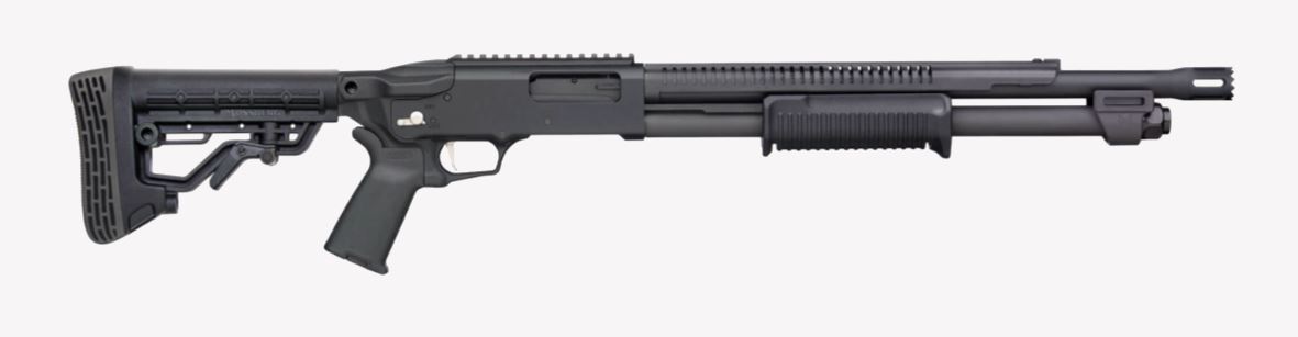 MOSSBERG 590R 12 GA 18.5″ 5 POSITION ADJ MIL SPEC BLACK