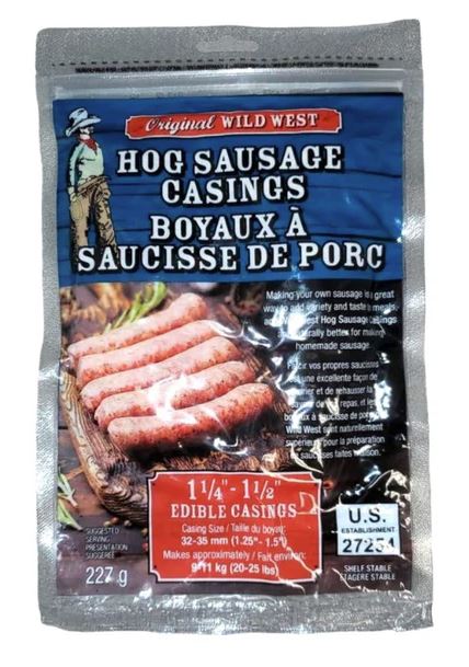 WILD WEST HOG SAUSAGE CASINGS 227G
