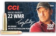 CCI 22 WMR MAXI MAG 40GR JHP SWAMP 200 round box