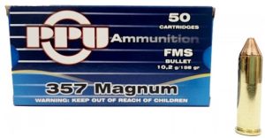 PRVI Pistol Ammo 357 Magnum FMS 158gr 50RDS
