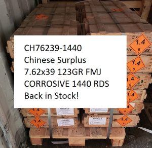 Chinese Surplus 7.62x39 123GR FMJ  CORROSIVE 1440 RDS