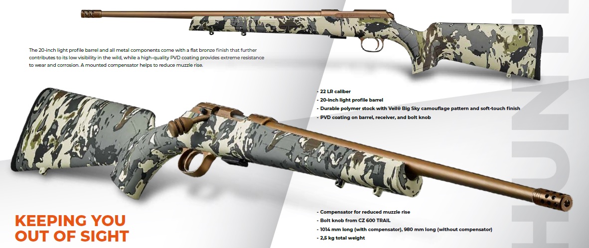 CZ 457 HUNTER VEIL 22 LR 20″ VEIL BIG SKY CAMO