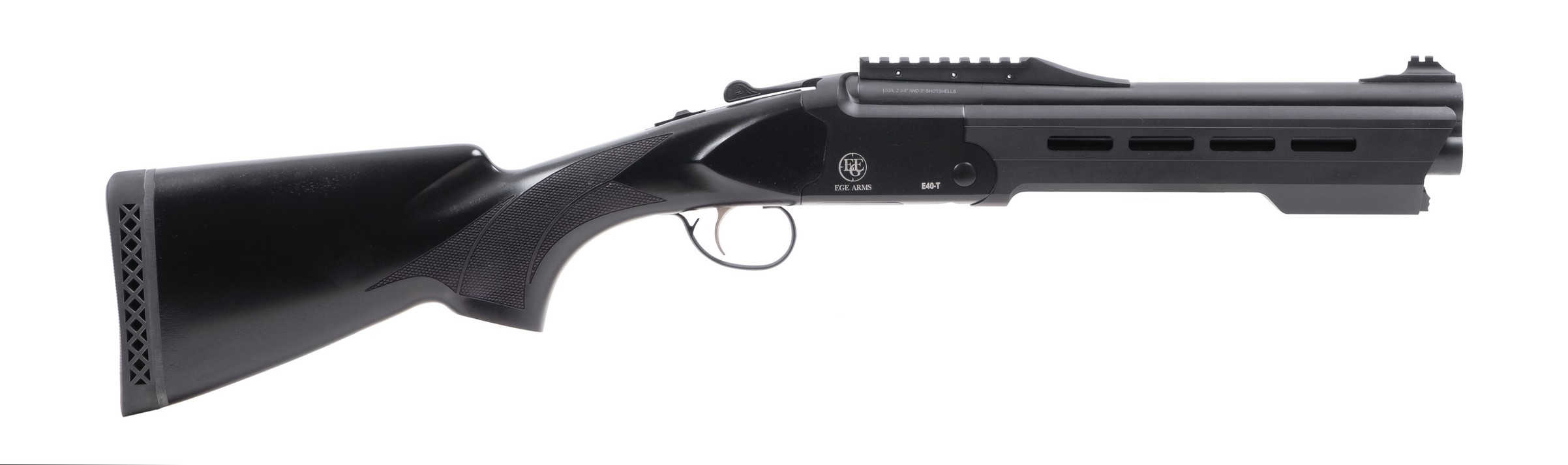 EGE ARMS E40T 12GA SHORT O&U BLACK W/TACTICAL FOREND