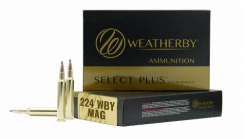 WEATHERBY 224 WBY 50 GR HORNADY V-MAX SELECT PLUS