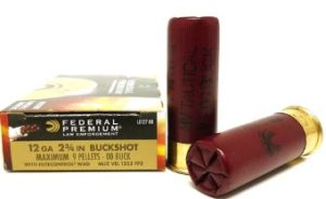 FED. 12 ga. 2-3/4” 00B  1325fps 9 Pellets